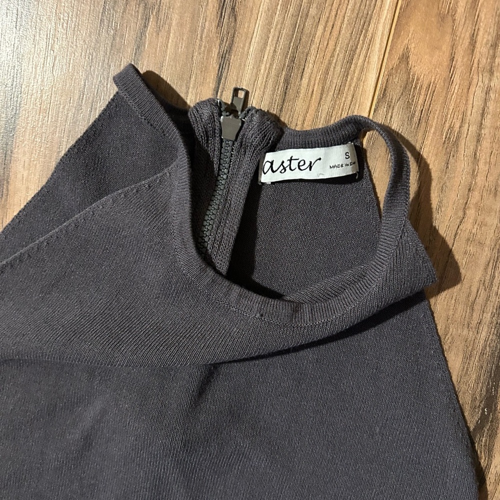 Aster Gray Ribbed  Mini Dress - Picture 2 of 3